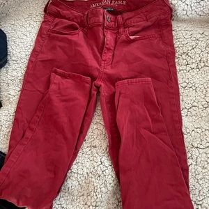 Red Sateen Jegging